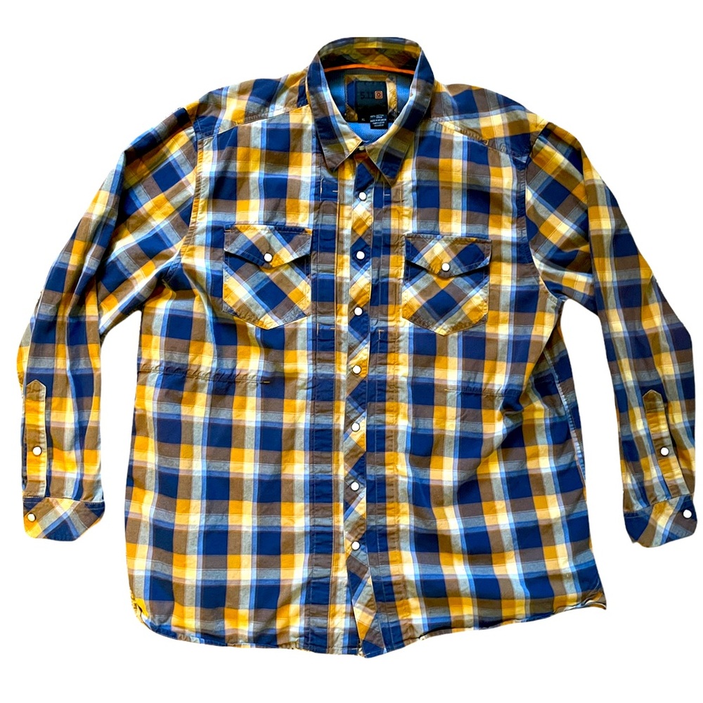 5.11 Tactical Plaid CCW Long Sleeve Snap Button Shirt - XL